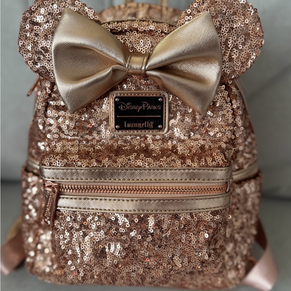 Disney Sparkling Rose Gold Backpack